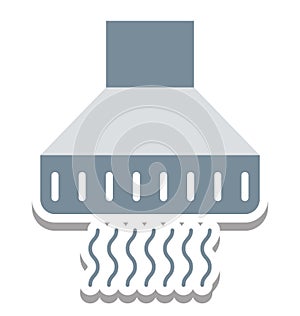 Kitchen Hood Isolated Vector Icon editable