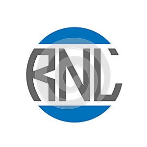 RNL letter logo design on white background. RNL creative initials circle logo concept. RNL letter design