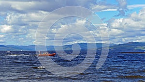 RNLI Largs RIB doing training exercises for the public