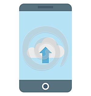 Mobile Upload, Upload Vector Icon editable