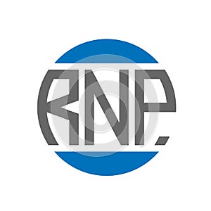 RNP letter logo design on white background. RNP creative initials circle logo concept. RNP letter design