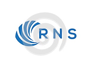 RNS letter logo design on white background. RNS creative circle letter logo concept. RNS letter design