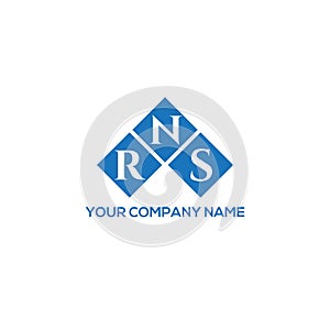 RNS letter logo design on WHITE background. RNS creative initials letter logo concept