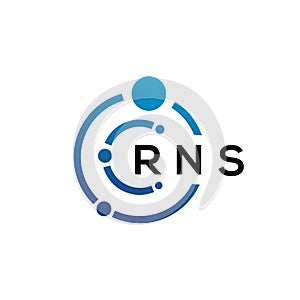 RNS letter technology logo design on white background. RNS creative initials letter IT logo concept. RNS letter design