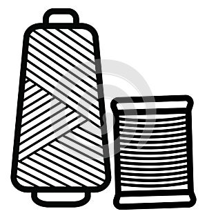 Thread Spool Isolated Vector Icon for Sewing and Tailoring
