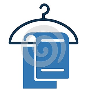 Towel Isolated Vector Icon use for Travel and Tour Projects