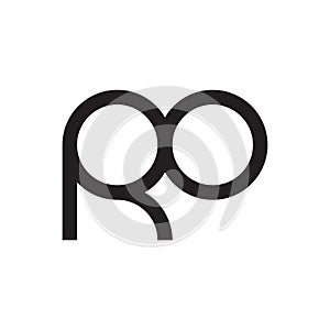ro initial letter vector logo icon photo