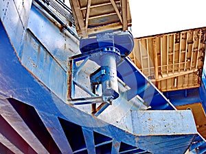 Ro-Ro ship. The ramp are used as main way for loading and unloading containers, vehicles and general cargoes in-to vessel.