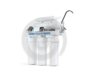 Ro Water purifier filter isolation on a white background with a cliping path