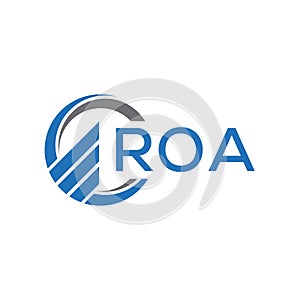 ROA abstract technology logo design on white background. ROA creative initials letter logo concept