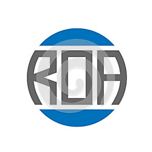 ROA letter logo design on white background. ROA creative initials circle logo concept. ROA letter design
