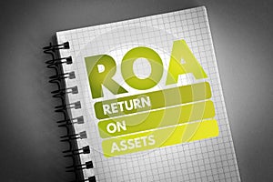 ROA - Return On Assets acronym