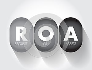 ROA Return On Assets - percentage of how profitable a company\'s assets are in generating revenue