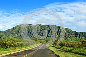 Road 93 in west Oahu, Hawaii