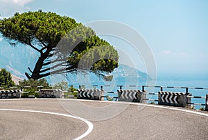 The road along the Amalfi Coast