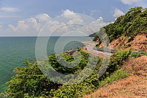 The road along beautiful beaches