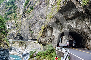 The road along at Taroko gorge