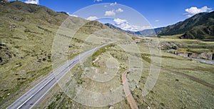 The road in the Altai mountains