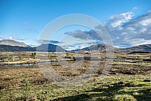 The road through the amazing landscape of Rannoch Moor