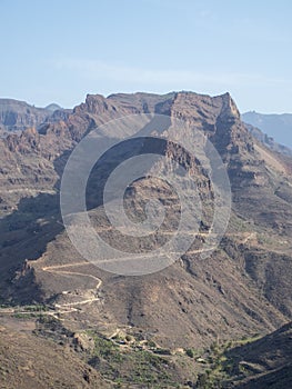 The road between Arteara and Roque Nublo, Gran Canaria