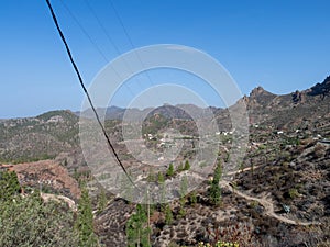 The road between Arteara and Roque Nublo, Gran Canaria