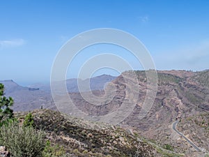 The road between Arteara and Roque Nublo, Gran Canaria