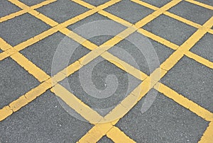 Road asphalt texture with lines yellow pattern