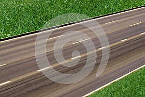 Road asphalted firm covering