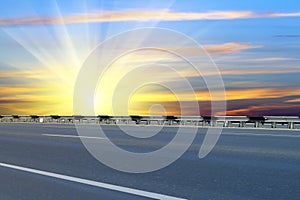 Road; asphalted; sunrise