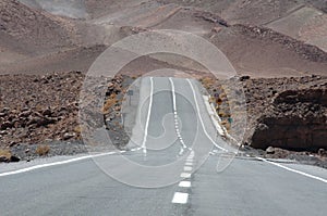 Road in Atacama desert, Chile