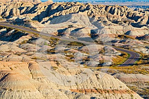 Road Through Badlands National Park