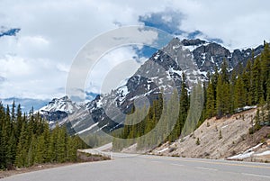 Road through Banff National Park, Canada