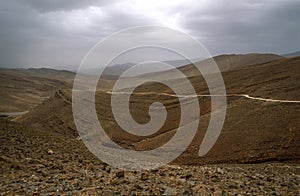 Road through the barren Atlas Mountains, Morocco