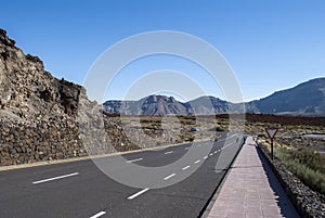 Road through barren land