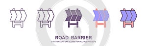 Road barrier icon flat. Vector illustration symbol pictogram. traffic barrier icon vector. portal illustration.