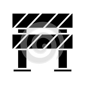 Road barrier icon or logo isolated sign symbol vector illustration