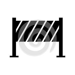 Road barrier icon or logo isolated sign symbol vector illustration