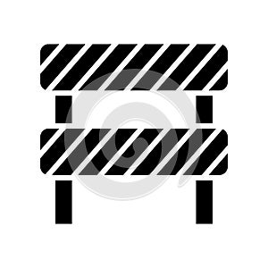 Road barrier icon or logo isolated sign symbol vector illustration