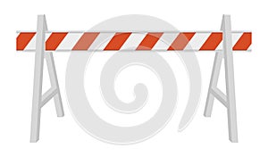 Road barriers to restrict traffic transport. Vector illustration