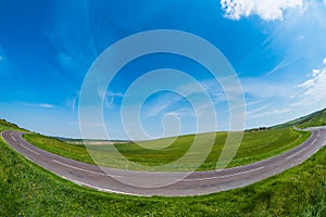 Road Bend fisheye