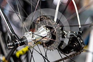 Road bicycle rear wheel hub