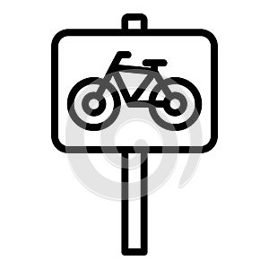 Road bicycle sign icon outline vector. Bike parking