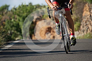 Road bike cyclist man cycling,athlete on a race cycle