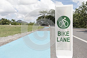 Road with bike lane in Pattaya