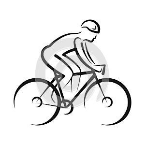 Road biker race Logo