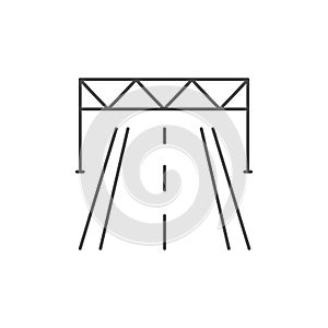 Road billboard line outline icon