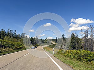 The road through the Black Forest in Baden Wuertenberg