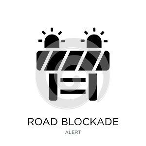 road blockade icon in trendy design style. road blockade icon isolated on white background. road blockade vector icon simple and