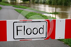 Road blocked due to flood