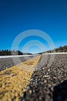 On the road and Blue sky